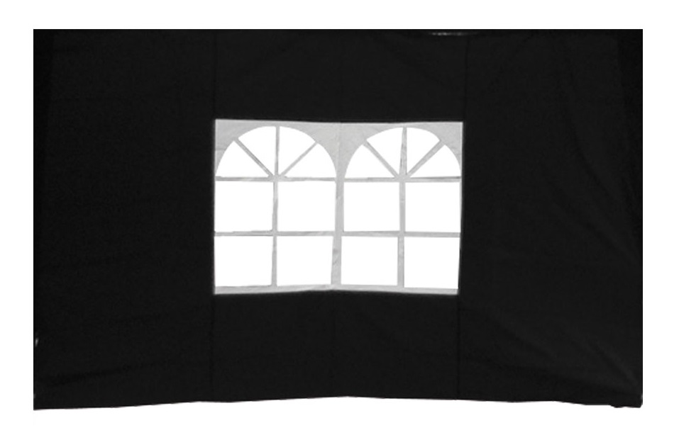 alufaltpavillons-seitenteile schwarz