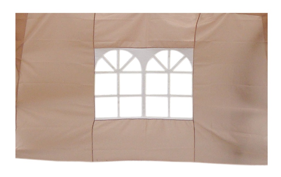alufaltpavillons-seitenteile beige