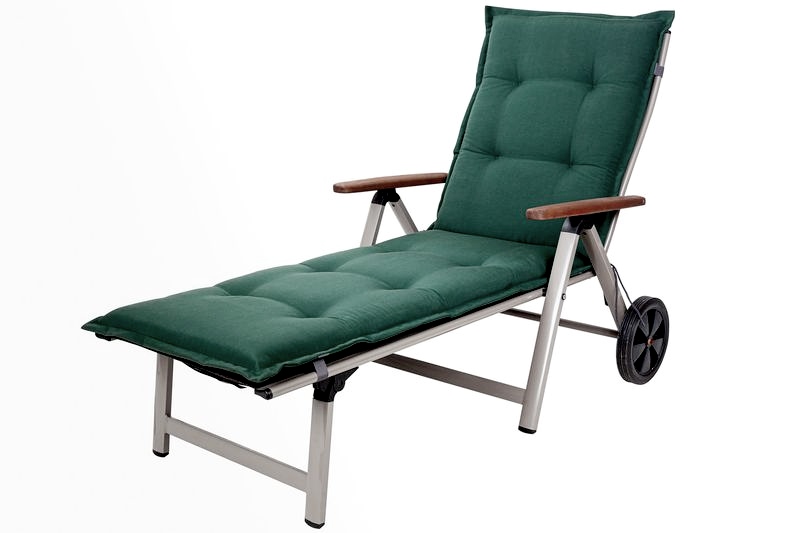 Auflage Rollliege Florence 2147 dunkelgrün 190x60x8 cm KETTtex - 1_ji